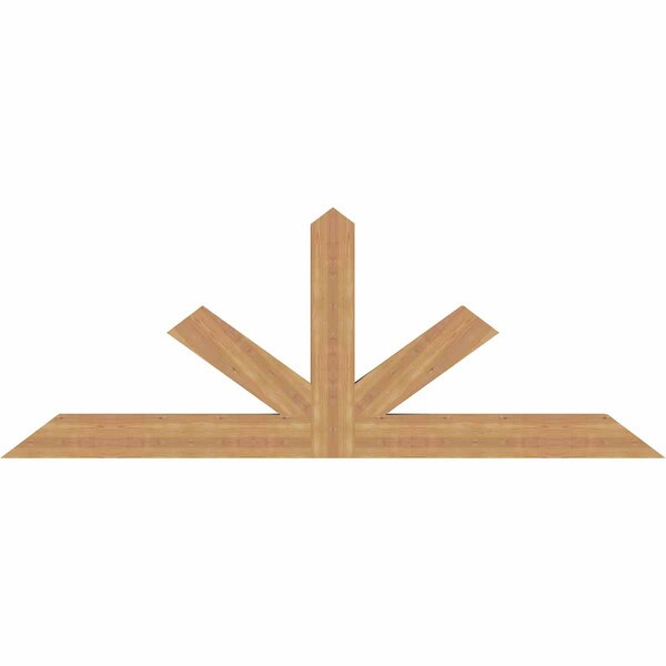 Ekena Millwork Saratoga Smooth Timber Gable Bracket, Western Red Cedar, 84"W x 31"H x 3 1/2"D x 5 1/2"F, 9/12 Pitch GBW084X31X0406SAR00SWR - main